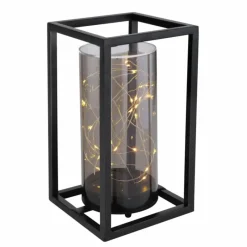 Suspension Verre Fumé-Luminaires Globo Lighting lampe solaire Globo LED Noir, 30 lumières