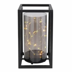 Suspension Verre Fumé-Luminaires Globo Lighting lampe solaire Globo LED Noir, 30 lumières