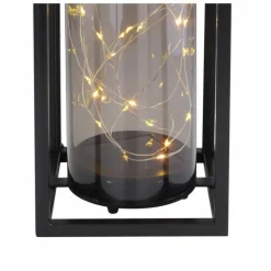 Suspension Verre Fumé-Luminaires Globo Lighting lampe solaire Globo LED Noir, 30 lumières