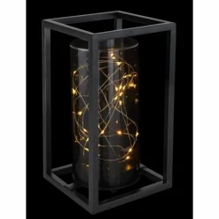 Suspension Verre Fumé-Luminaires Globo Lighting lampe solaire Globo LED Noir, 30 lumières