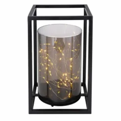 Suspension Verre Fumé-Luminaires Globo Lighting lampe solaire Globo LED Noir, 40 lumières