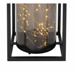 Suspension Verre Fumé-Luminaires Globo Lighting lampe solaire Globo LED Noir, 40 lumières