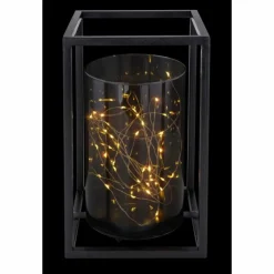 Suspension Verre Fumé-Luminaires Globo Lighting lampe solaire Globo LED Noir, 40 lumières