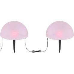 Luminaires Globo Lighting lampe solaire Globo LED Noir, 5 lumières, Changeur de couleurs