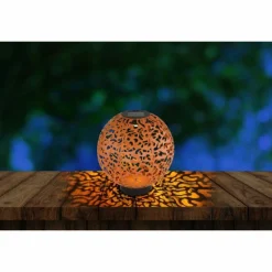 Lampes À Boules-Luminaires Globo Lighting lampe solaire Globo LED Noir, 1 lumière