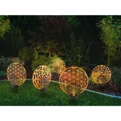 Lampes À Boules-Luminaires Globo Lighting lampe solaire Globo LED Noir, 2 lumières