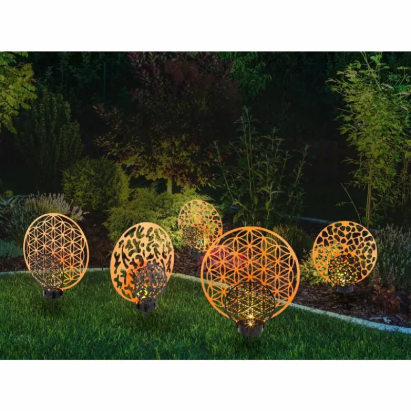 Lampes À Boules-Luminaires Globo Lighting lampe solaire Globo LED Noir, 2 lumières