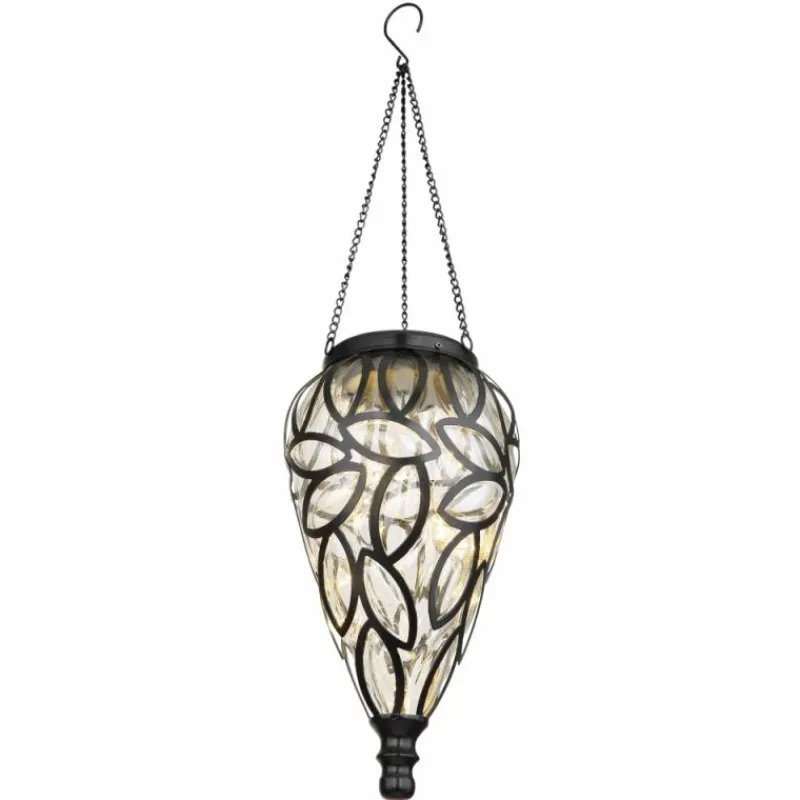 Luminaires Rustiques-Luminaires Globo Lighting lampe solaire Globo LED Noir, 15 lumières