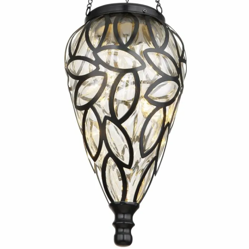 Luminaires Rustiques-Luminaires Globo Lighting lampe solaire Globo LED Noir, 15 lumières