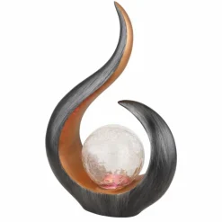 Luminaires Rustiques-Luminaires Globo Lighting lampe solaire Globo LED Noir doré, 1 lumière, Changeur de couleurs