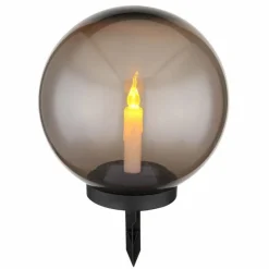 Luminaires Rustiques-Luminaires Globo Lighting lampe solaire Globo LED Noir, 1 lumière