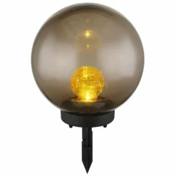 Luminaires Rustiques-Luminaires Globo Lighting lampe solaire Globo LED Noir, 1 lumière