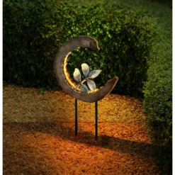 Luminaires Rustiques-Luminaires Globo Lighting lampe solaire Globo LED Noir, 24 lumières