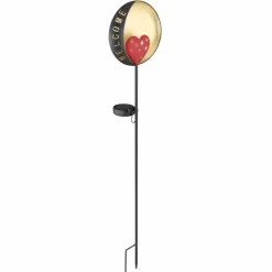 Lampes Dorées-Luminaires Globo Lighting lampe solaire Globo LED Rouge, Noir doré, 1 lumière