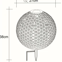 Lampes À Boules-Luminaires Globo Lighting lampe solaire Globo LED Rouille, 1 lumière