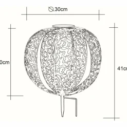 Lampes À Boules-Luminaires Globo Lighting lampe solaire Globo LED Rouille, 1 lumière