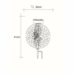 Lampes À Boules-Luminaires Globo Lighting lampe solaire Globo LED Rouille, 1 lumière