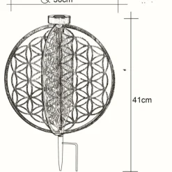 Lampes À Boules-Luminaires Globo Lighting lampe solaire Globo LED Rouille, 1 lumière