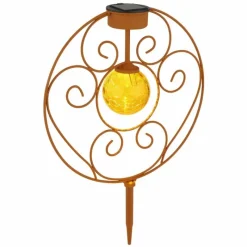 Luminaires Rustiques-Luminaires Globo Lighting lampe solaire Globo LED Rouille, 1 lumière