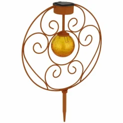 Luminaires Rustiques-Luminaires Globo Lighting lampe solaire Globo LED Rouille, 1 lumière