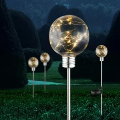 Lampes À Boules-Luminaires Globo Lighting Lampe solaire Globo MIMO LED Clair, 20 lumières