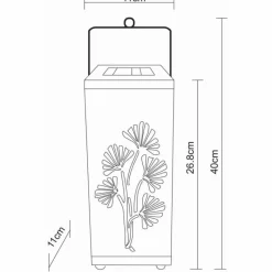 Luminaires Orientaux-Luminaires Globo Lighting Lampe solaire Globo REX LED Argenté, 1 lumière