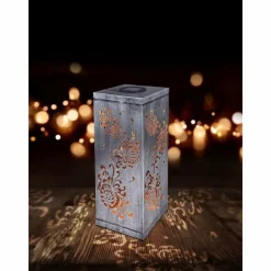 Luminaires Orientaux-Luminaires Globo Lighting Lampe solaire Globo REX LED Argenté, 1 lumière