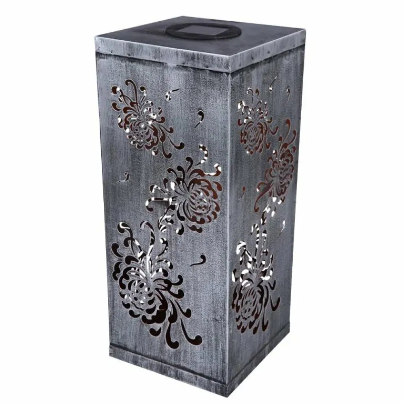 Luminaires Orientaux-Luminaires Globo Lighting Lampe solaire Globo REX LED Argenté, 1 lumière