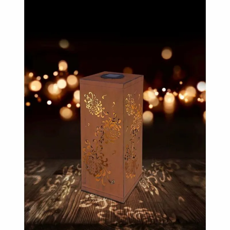 Luminaires Orientaux-Luminaires Globo Lighting Lampe solaire Globo REX LED Rouille, 1 lumière