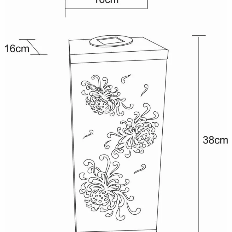 Luminaires Orientaux-Luminaires Globo Lighting Lampe solaire Globo REX LED Rouille, 1 lumière