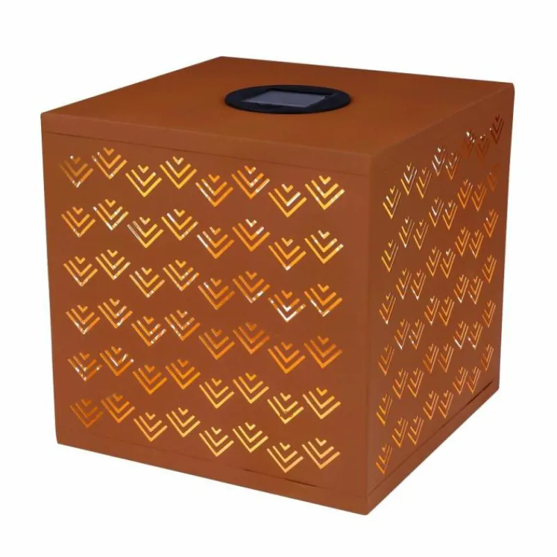 Luminaires Orientaux-Luminaires Globo Lighting Lampe solaire Globo REX LED Rouille, 1 lumière