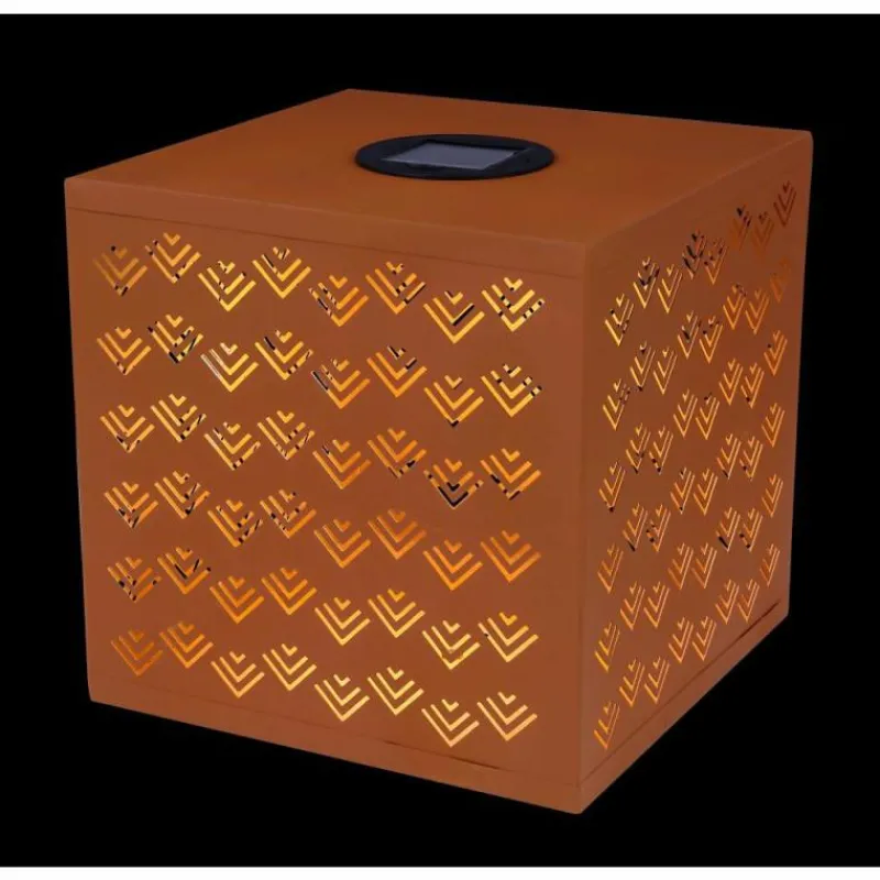 Luminaires Orientaux-Luminaires Globo Lighting Lampe solaire Globo REX LED Rouille, 1 lumière