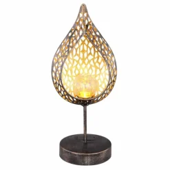 Luminaires Rustiques-Luminaires Globo Lighting lampe solaire Globo SOLAR LED Ancien, Or, 1 lumière