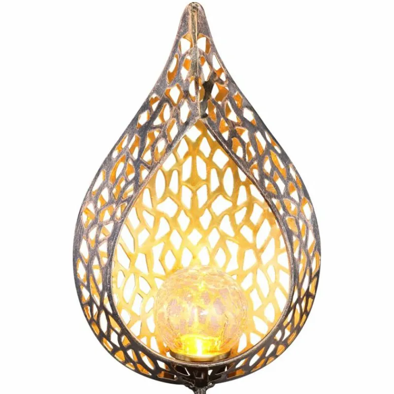 Luminaires Rustiques-Luminaires Globo Lighting lampe solaire Globo SOLAR LED Ancien, Or, 1 lumière