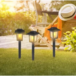 Luminaires Rustiques-Luminaires Globo Lighting lampe solaire Globo SOLAR LED Noir, 10 lumières