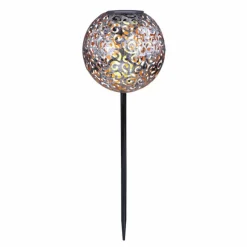 Lampes À Boules-Luminaires Globo Lighting Lampe solaire Globo SUNI LED Argenté, 1 lumière