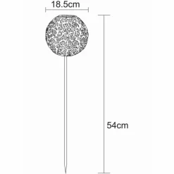 Luminaires Orientaux-Luminaires Globo Lighting Lampe solaire Globo SUNI LED Rouille, 1 lumière