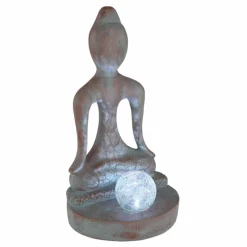 Luminaires Rustiques-Luminaires Globo Lighting lampe solaire Gobo BUDDHA LED Bronze, Gris, 1 lumière