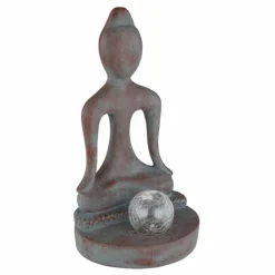 Luminaires Rustiques-Luminaires Globo Lighting lampe solaire Gobo BUDDHA LED Bronze, Gris, 1 lumière