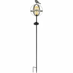 Luminaires Rustiques-Luminaires Globo Lighting lampe solaire Gobo LED Noir, 5 lumières