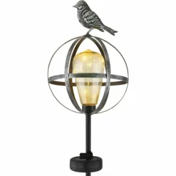 Luminaires Rustiques-Luminaires Globo Lighting lampe solaire Gobo LED Noir, 5 lumières