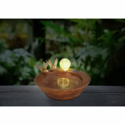 Luminaires Rustiques-Luminaires Globo Lighting lampe solaire Gobo VOGELTRÄNKE LED Brun, Blanc, 1 lumière