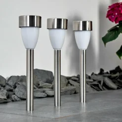 hofstein lampe solaire Gorizia LED Acier inoxydable, 3 lumières