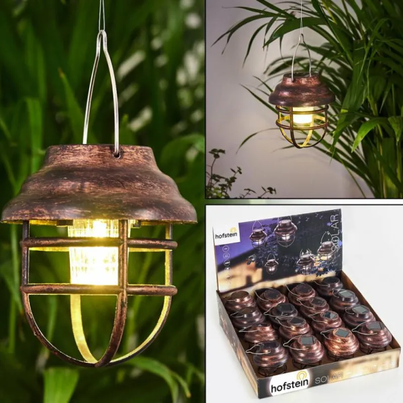 Luminaires Rustiques-hofstein lampe solaire Hangzhou LED Rouille, Transparent, 1 lumière