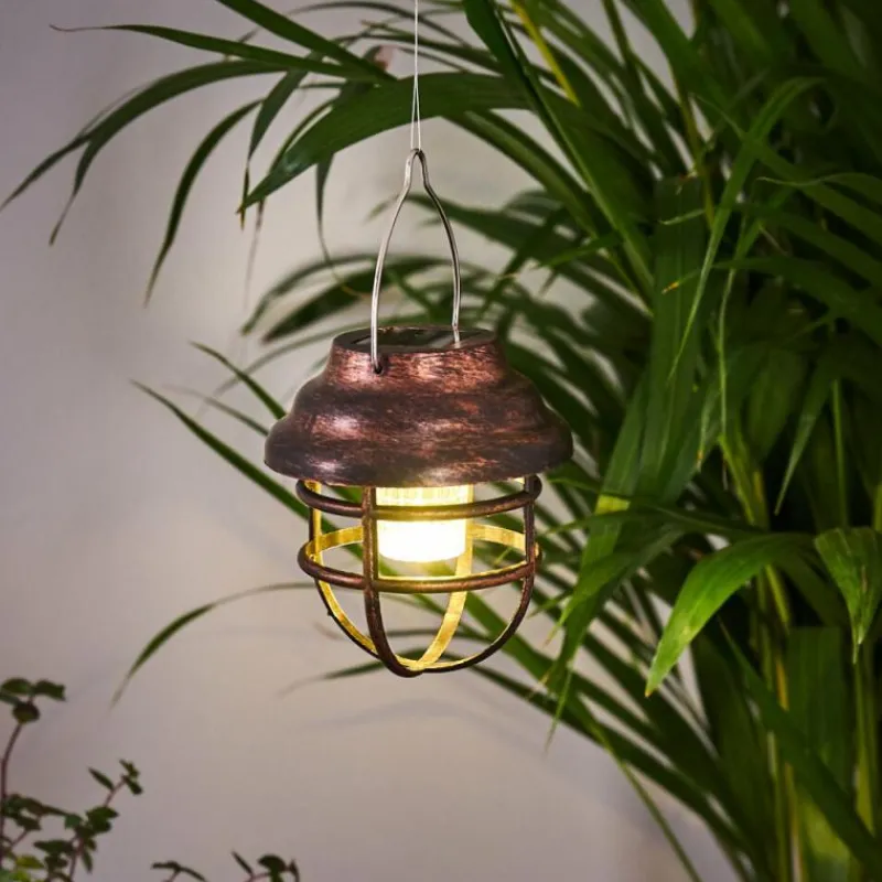 Luminaires Rustiques-hofstein lampe solaire Hangzhou LED Rouille, Transparent, 1 lumière