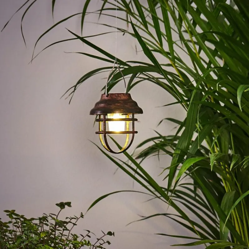 Luminaires Rustiques-hofstein lampe solaire Hangzhou LED Rouille, Transparent, 1 lumière