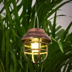 Luminaires Rustiques-hofstein lampe solaire Hangzhou LED Rouille, Transparent, 1 lumière