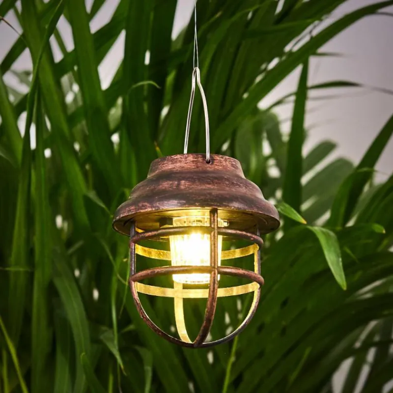 Luminaires Rustiques-hofstein lampe solaire Hangzhou LED Rouille, Transparent, 1 lumière