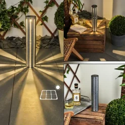 hofstein lampe solaire Hankinson LED Argenté, 1 lumière