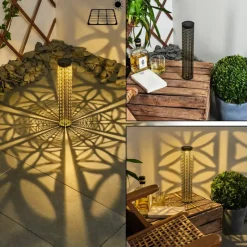 Lampes Dorées-hofstein lampe solaire Hankinson LED Or, Noir, 1 lumière